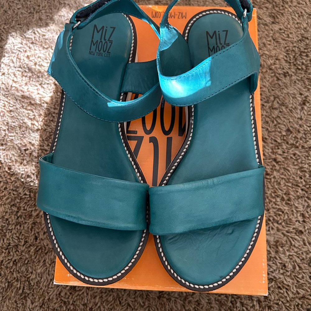 Miz Mooz Teal Sandals